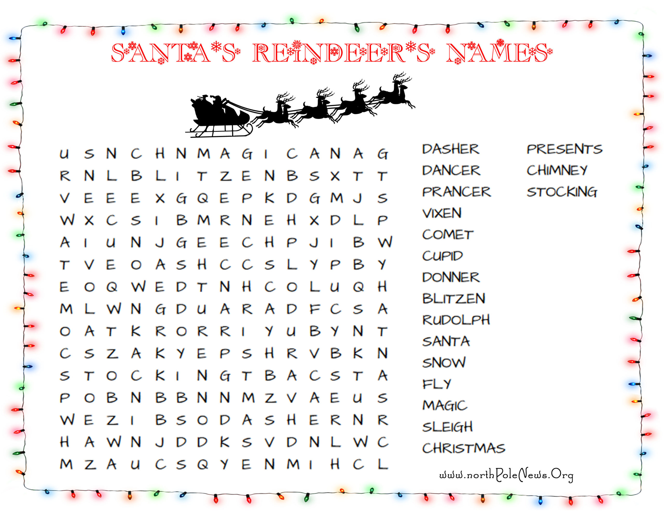 36 printable christmas word search puzzles - kitty baby love